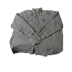 Roper Size Large Men’s Western Long Sleeve Shirt Black Snaps Black And Red